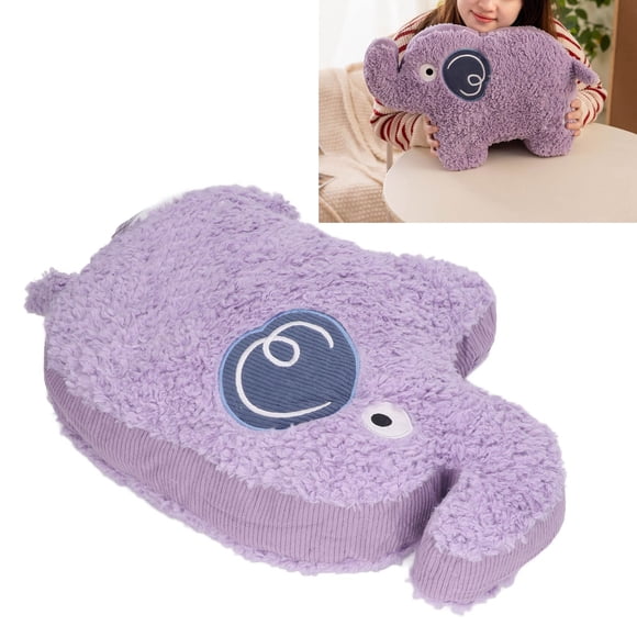 Juguete De Peluche De Elefante, Almohada Decorativa De Elefante Púrpura De 17,7 Pulgadas De Ancho Para Coche