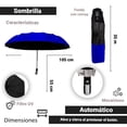 thumbnail image 2 of Paraguas Sombrilla De Bolsillo Automático Azul Rey 16 Varillas, 2 of 4