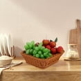 thumbnail image 4 of 3 cestas de almacenamiento tejidas de ratán sintético, cestas para pan y frutas, contenedores tejidos, 4 of 6