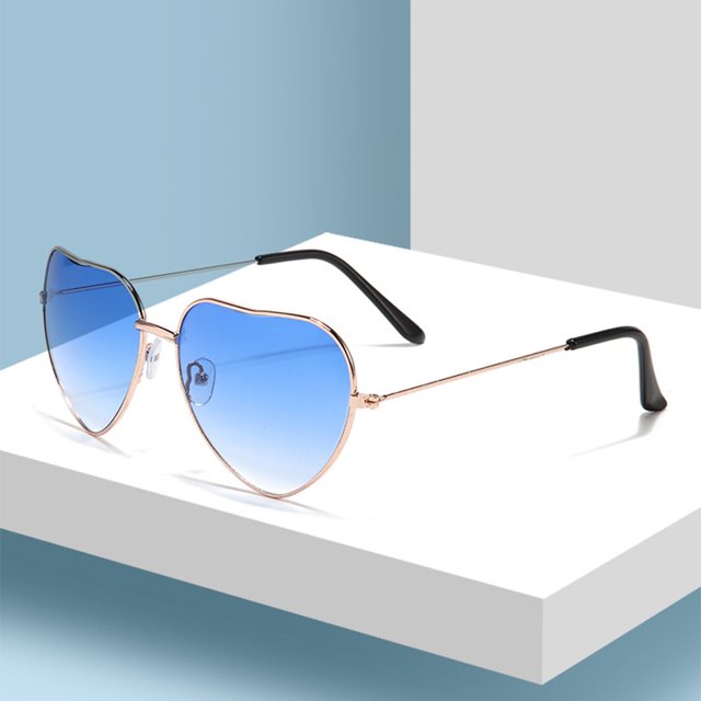 Ruiboury Fashionable Sunglasses For Men Metal Frame UV Protection Colorful Lens Options Red on top and blue