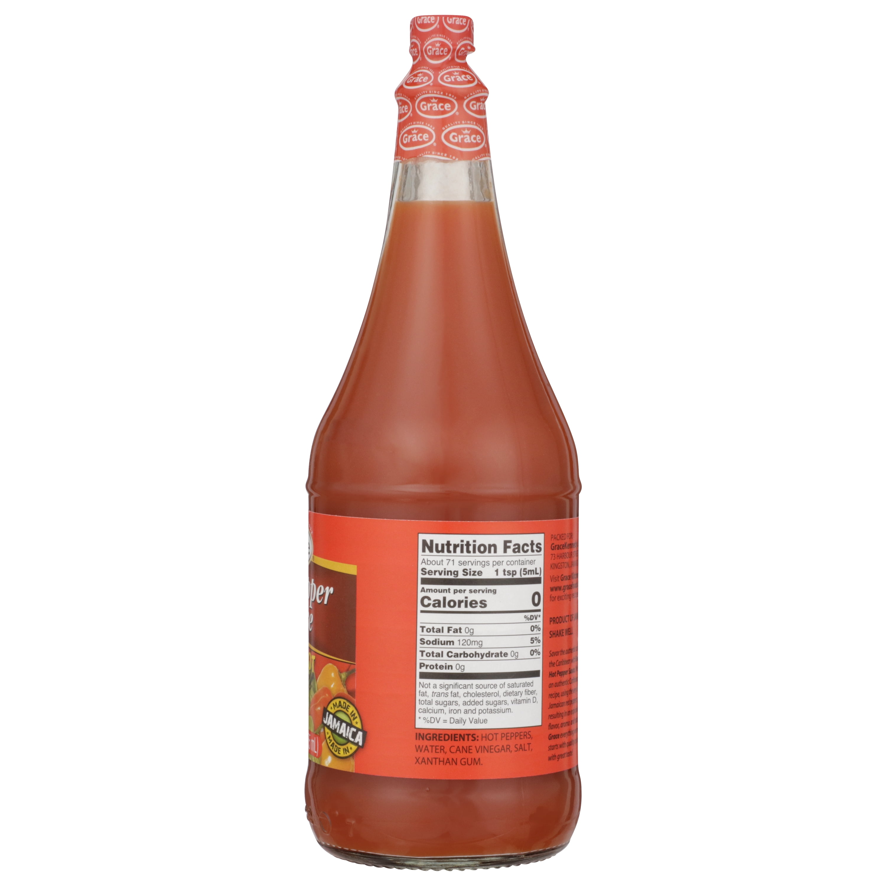 Grace Hot Pepper Sauce, 12 oz Bottle