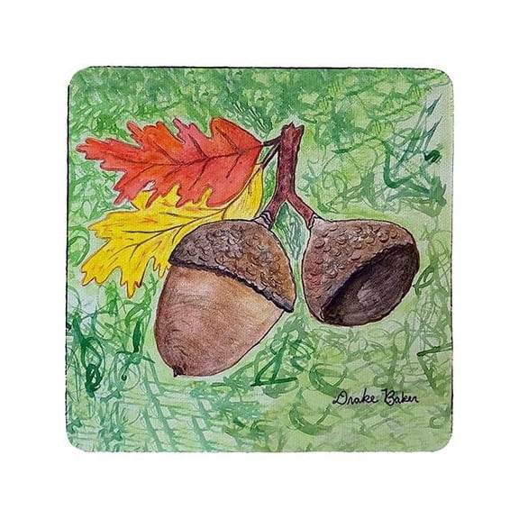 Betsy Drake CT1389 Drakes Acorns Coaster - Set of 4