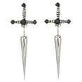 thumbnail image 4 of STRANDCHIC 1 Pair Ladies Earrings Sword Shape Alloy Showcasing Individual Charm, 4 of 8