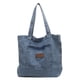 thumbnail image 1 of Bolso de mano para mujer de gran capacidad de mezclilla de Color sólido bolso de viaje femenino Simple, 1 of 9
