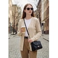 thumbnail image 4 of Women’s Cable Knit Cardigan Sweater Button Down V Neck Long Sleeve Soft Lightweight Knit Open Front Casual Fall Outerwear with Pockets, 4 of 7
