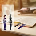 thumbnail image 3 of Flower Dagger Bookmark Set, Creative Floral Metal Page Markers, Decorative Book Accessories for Readers and Book Lovers, 2 Pieces B#070 Purple, 3 of 6