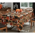 thumbnail image 2 of Newbridge Halloween Rustic Spooky Farm 52 x 52 inch Square Vinyl Tablecloth with Flannel Backing, 2 of 7