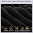 thumbnail image 6 of Gizoon 105" L Shaped Sectional Couch for Living Room, Memory Foam Cloud Sofa with Chaise, Modular Corduroy Floor Sofa, Black, 6 of 9