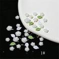 thumbnail image 6 of Rose Flower Nails Art Charms Steel Beads 3D Flower Leaves Nail Charms Resin DIY Nails Art Decoration for Women Girls, 6 of 21