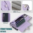 thumbnail image 4 of Case for Samsung Galaxy S24 Ultra 5G Wallet Cover with Stand Card Holder Slot Wrist Crossbody Strap Lanyard, 4 of 5