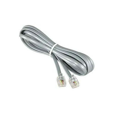 7ft Satin TelephoneLine Cord CableLot of 5. Ships from TX. RJ11 6P4C DSL Modem Fax Phone to Wall (Best Phone Cord For Dsl)