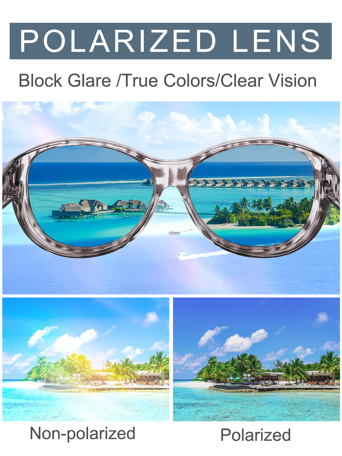 TINHAO Fit Over Oversized Sunglasses for Women, Leopard photo 3