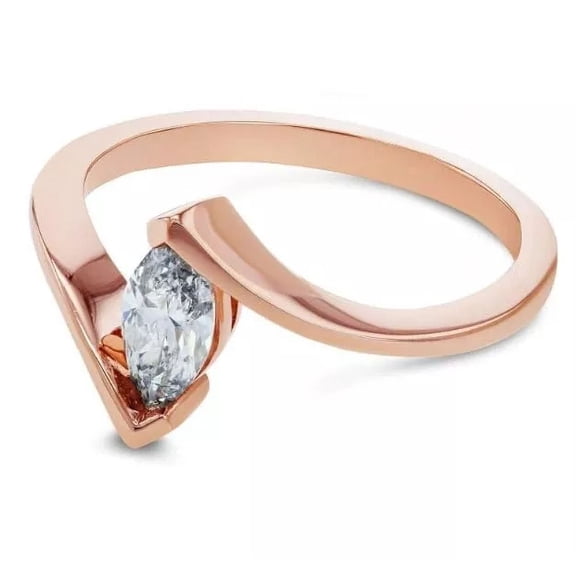 7clouds Real Diamond Ring Tested Heere Stone Original Certified Pure Rose Gold