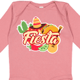 thumbnail image 4 of Inktastic Fiesta with Sombrero Taco Cactus Lime Red Pepper and Guitar in Background Boys or Girls Long Sleeve Baby Bodysuit, 4 of 5