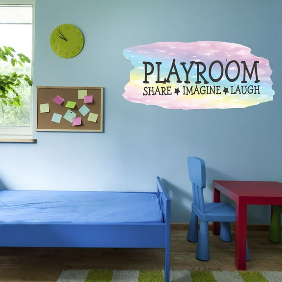 Day Care Wall Decals for Care Taker Daycare - Playroom Lettering on Multicolored Background Playroom DIY & Creativity Boy Girl Bedroom Wall Sticker - Size: 10 In x 5 In