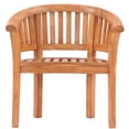 thumbnail image 4 of Teak Wood Peanut Outdoor Patio Dining and Sitting Sturdy Arm Chair, A-Grade Teak Wood, 4 of 5