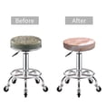 thumbnail image 5 of Kll Rose Gold Glitter Splatter Round Bar Chair Cushion Cover 12 Inch,Bar Stool Protector With Elastic, Soft Washable, 5 of 7
