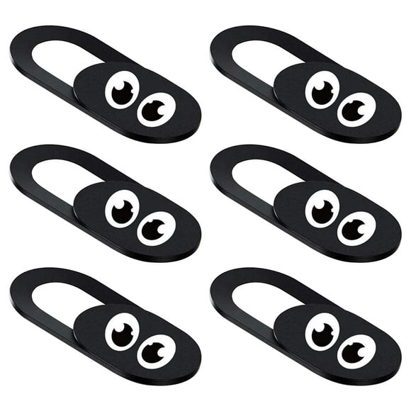 EeaseMX 6 fundas para cámara web de portátil, protección de privacidad para cámara web (negro)