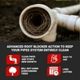 thumbnail image 4 of FRK Foaming Tree Root Killer, Chemical Septic System, Drain Field and Sewer Line Pipe Clog Remover and Root Destroyer, Safe for Bathroom Toilet, White Granules, 1 lb (Pack of 3), 4 of 4