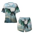 thumbnail image 4 of Xecao Cloud Sky Green Dragon print Swimsuit for women, Summer-ready, sporty style.Quick-dry fabric. Many sizes & colors., 4 of 9