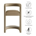 thumbnail image 2 of Modway Winslow 27"H Performance Velvet Upholstered Counter Stool in Taupe, 2 of 9