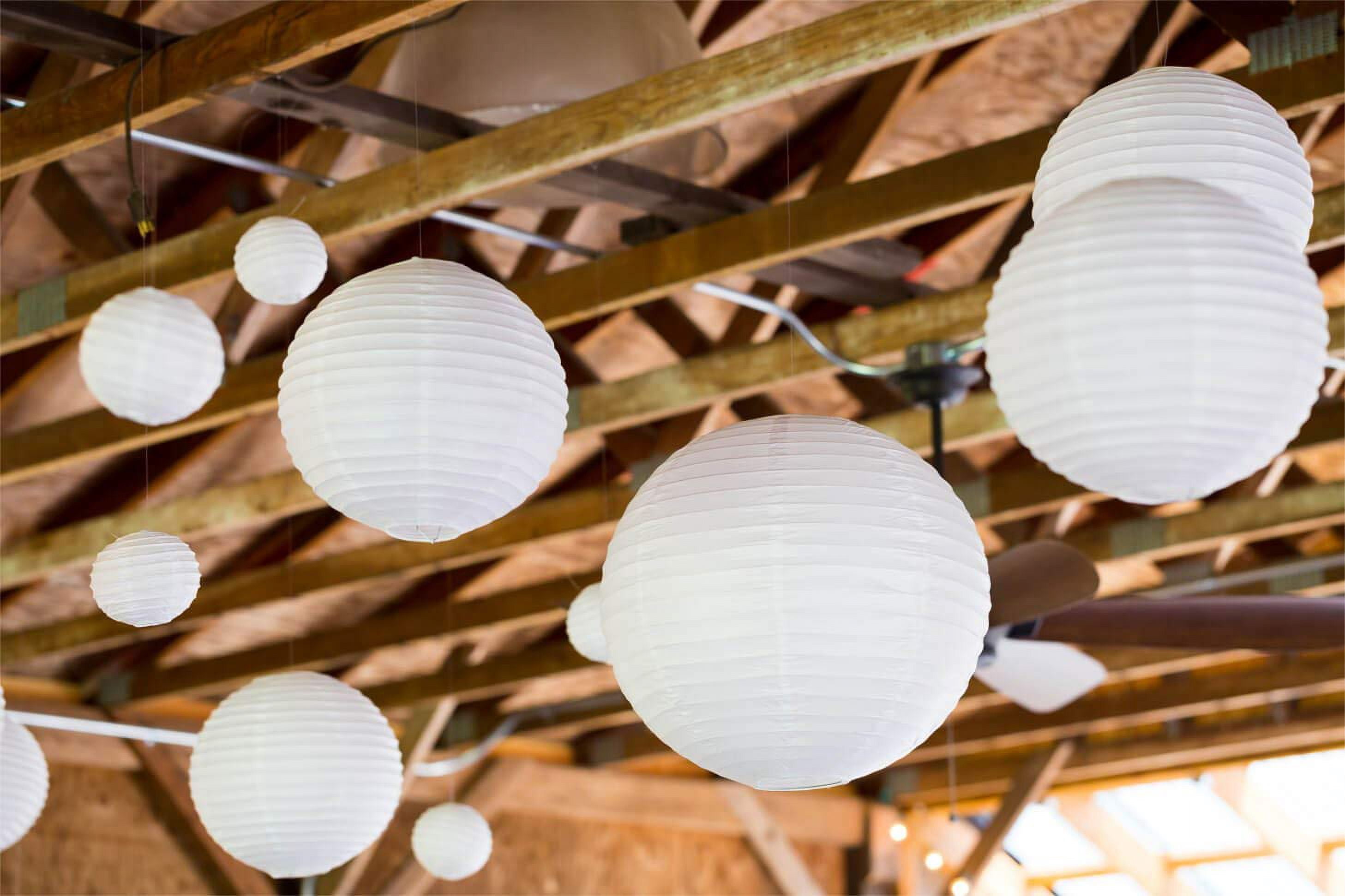 40 Lanternes En Papier Blanc Pour Décoration événement - 30cm
