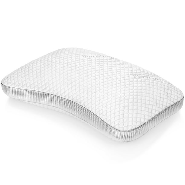 Memory Foam Standard/Queen Size Pillow Curved Gusset