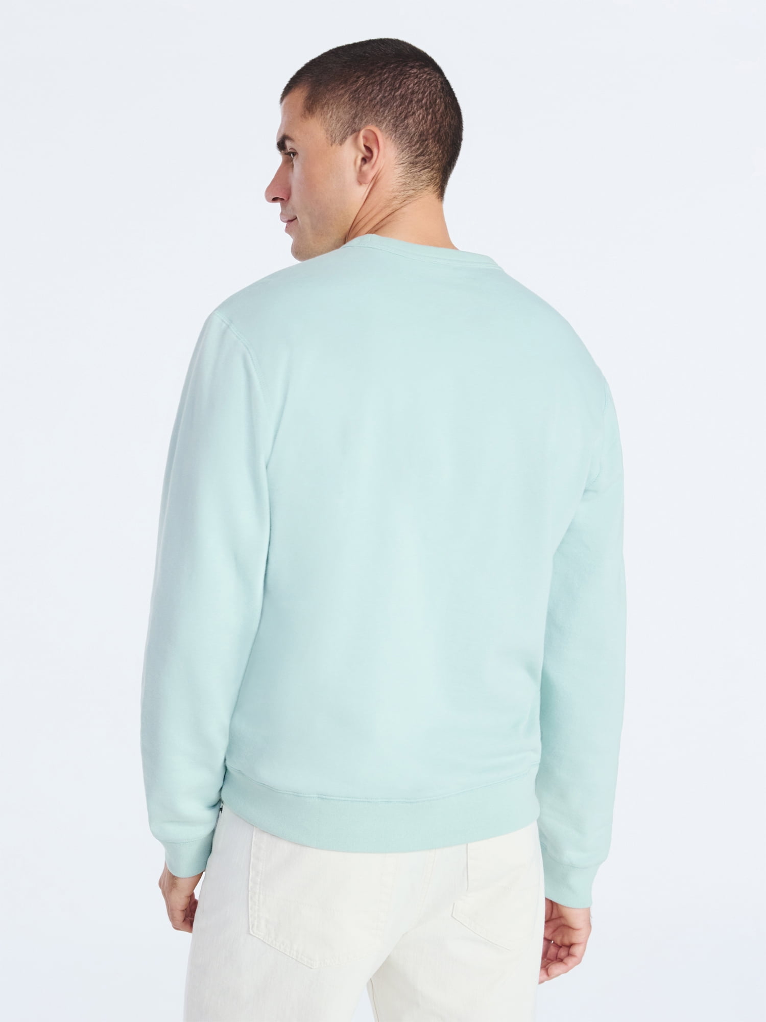 Free Assembly Men's Fleece Crewneck Sweatshirt with Long Sleeves, Sizes S-3XL
