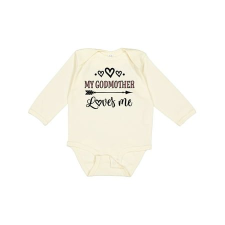 

Inktastic My Godmother Loves Me Girls Girls Long Sleeve Baby Bodysuit