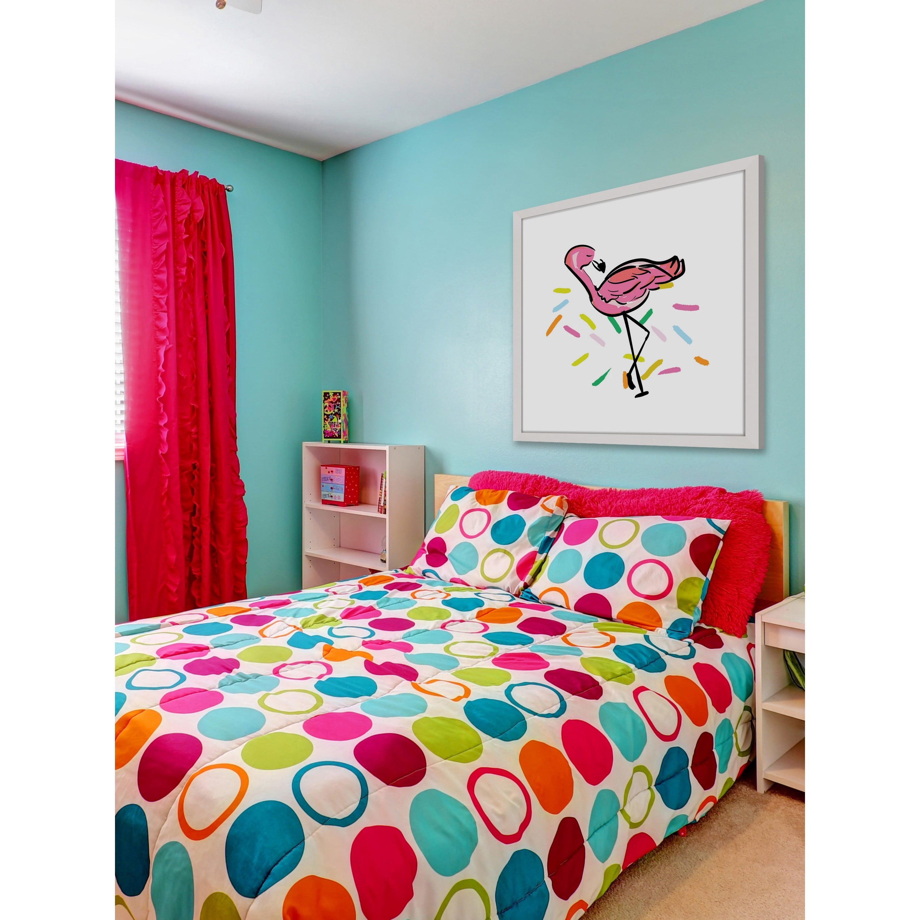 Marmont Hill "Party Flamingo" by Shayna Pitch Framed Painting Print