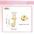 thumbnail image 2 of 40Pcs Letter Charm, Alloy Letter J Initial Alphabet Charm for DIY Crafts Jewelry Making Bracelets Earrings Necklace, Gold, 2 of 7