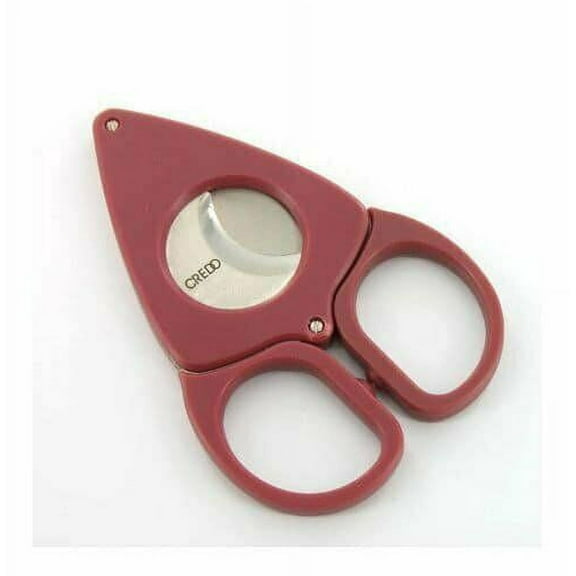 Red Credo Stainless Steel Double Blade XL Ring Gauge Cigar Cutter Scissor 1068