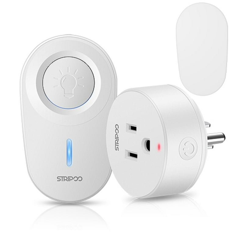Stripoo Wireless Smart Remote Switch Outlet,Wall Mounted Electrical Power Outlet Switch,Long Range Controller Outlet Kit, Size: SW-CK1
