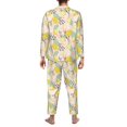 thumbnail image 7 of Salouo Lemon Leaves Print Button-Front Long Sleeve Pajama Set for Men, Soft 2Pjs Men's Long Sleeve Sleepwear -XX-Large, 7 of 7