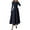 Black, variant on PRETTYGARDEN Women's Fall Long Sleeve Midi Dress Casual Elegant Ruffle Flowy A Line Swing Cocktail Party Dresse