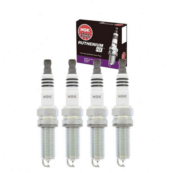 4 pc NGK Ruthenium HX Spark Plugs compatible with Honda Civic 1.8L 2.4L L4 2012-2015