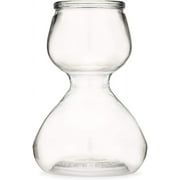 QUAFFER Double Bubble Layered Shot Glass Plus Recipe Card Glass Clear 1.25oz On Top, 2.25 oz On Bottom (Set of 2)
