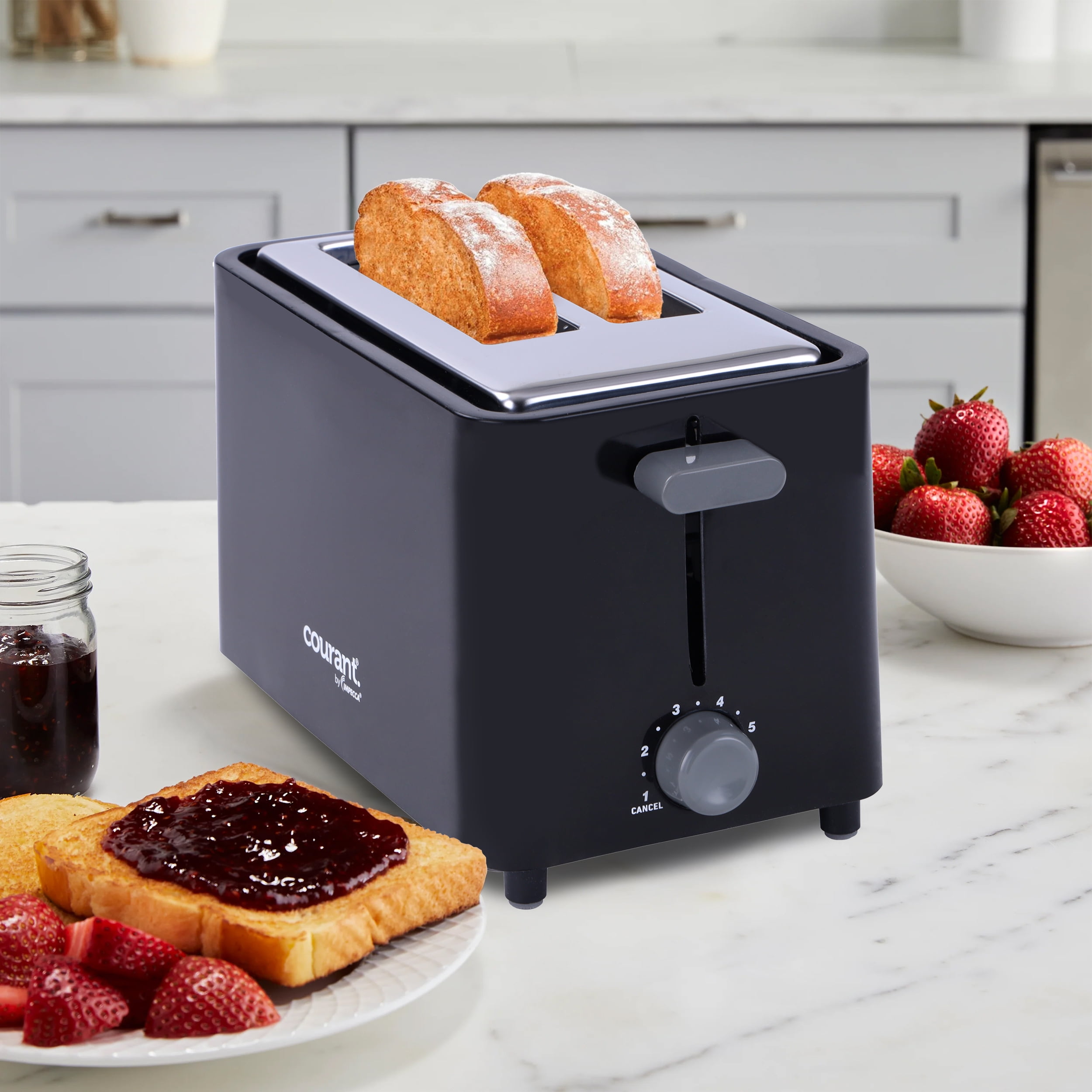 Courant 2 Slice Toaster, Cool  Touch - Black