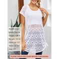 thumbnail image 4 of As Rose Rich Women's Swimsuit Cover Up Lace Beach Dress Bikini Coverup, L, 4 of 9