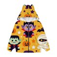 thumbnail image 4 of Otqutp Toddler Girls Halloween Zip Up Hoodie Cat Ear Long Sleeve Fleece Jackets Fall Wind Resistant Warm Coats with Pockets, 4 of 4