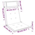 thumbnail image 3 of Juego de 6 cojines para silla VidaXL Highback, tela Oxford, color rojo vino, 3 of 8