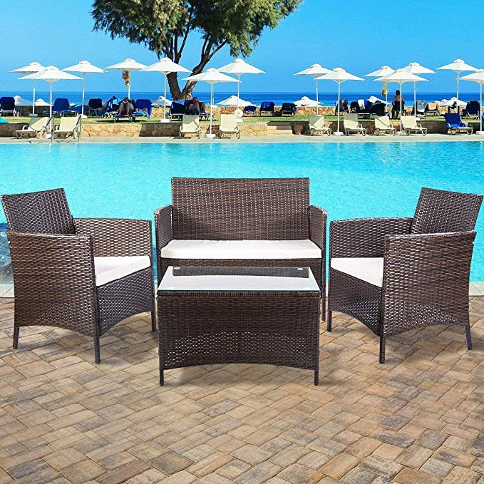 Buy Porch Furniture Set Clearance, BTMWAY Allweather PE Wicker Patio
