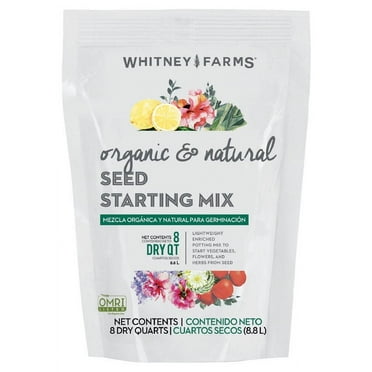 Whitney Farms Organic & Natural Seed Starting Mix for Seedlings, 8 qt.