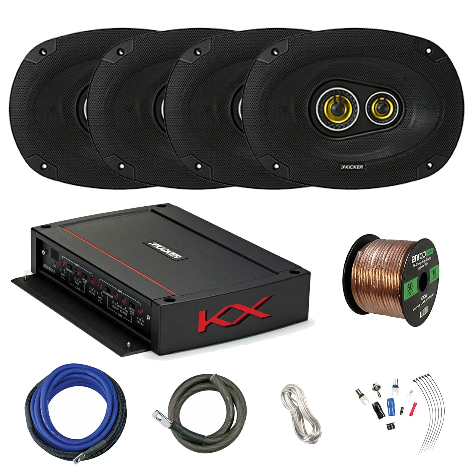 4x Kicker 6x9" CS 3Way 450 Watts Automotive Speakers, Kicker 4Channel