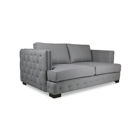 Plush Deep Jousier Linen Tufted Sofa Grey Plush Deep Jousier Linen Tufted Sofa Grey