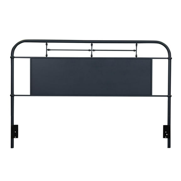 Liberty Furniture Vintage Series King Metal Headboard - Navy in Distressed Metal