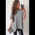 thumbnail image 4 of Suéter Holgado de Corta con Hombros Caídos para Mujer, Gris , Talla M, 4 of 9