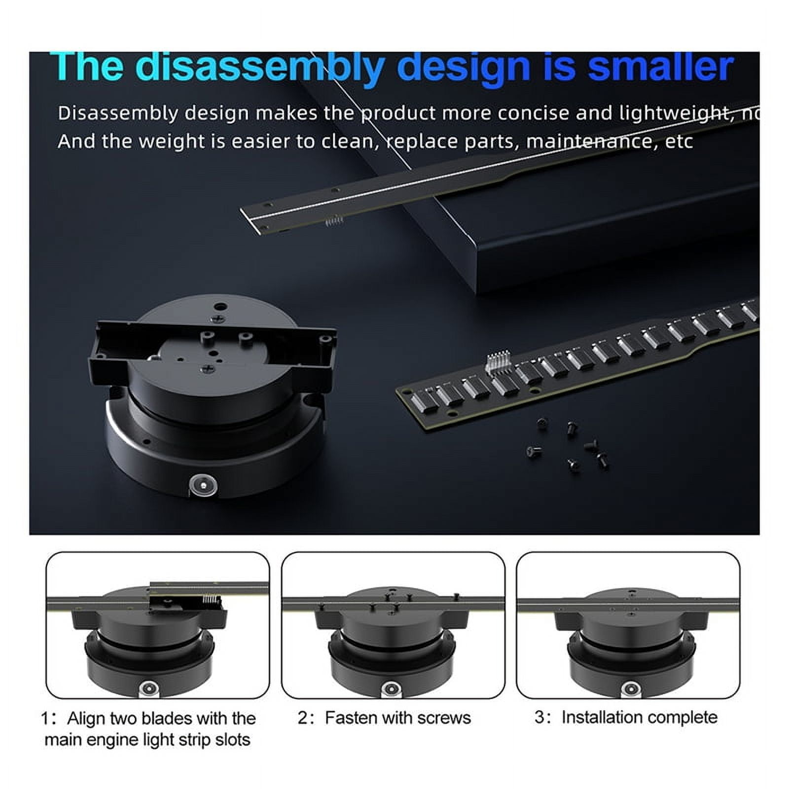 PD42 3D Hologram Projector, Wall-mounted Advertising Machine, 244pcs LED, HD Eye Visuals Advertising Display US PLUG