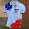thumbnail image 2 of Leey-World American Flag Shirt Men 1776-2026 250th USA Independence Patriotic Star Stripes T-ShirtMen's American 250Th Anniversary Art Print Hawaiian Shirt 1776-2026 Patriotic Tee(Sky Blue,4XL), 2 of 4