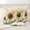 thumbnail image 3 of Rustic Sunflowers Pillow Covers 2 Pack Butterfly Country Floral Vintage Background Pillowcase Waterproof Outdoor Throw Pillow Cover for Patio Garden Square Cushion 20”x20”, 3 of 9